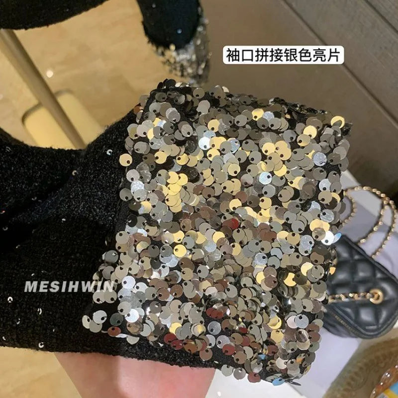 Xiaoxiang style jacket for women 2024 autumn new style temperament black jacket French socialite style top